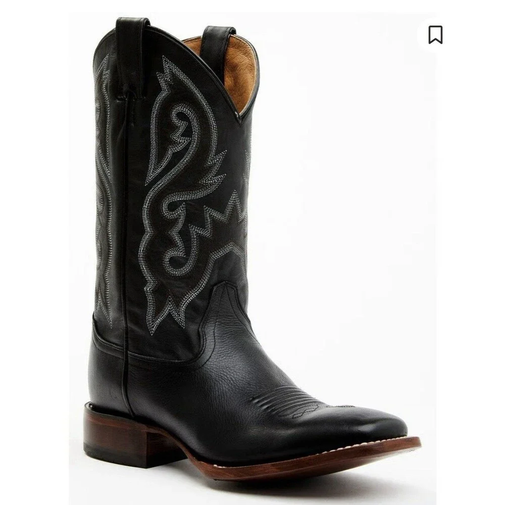 NWOT  Try On Cody James Men's Westley Stockman Western Boots Black Leather Sz 9